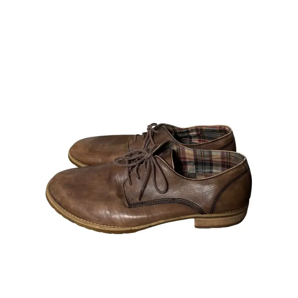 Bed Stu Carson Men’s 12 Distressed Leather Lace up Academia Rustic Artisan Folk